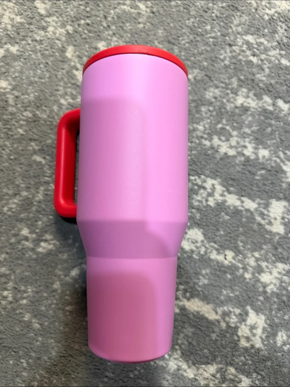 ACTA Pink Travel Tumbler with Red Handle and Straw